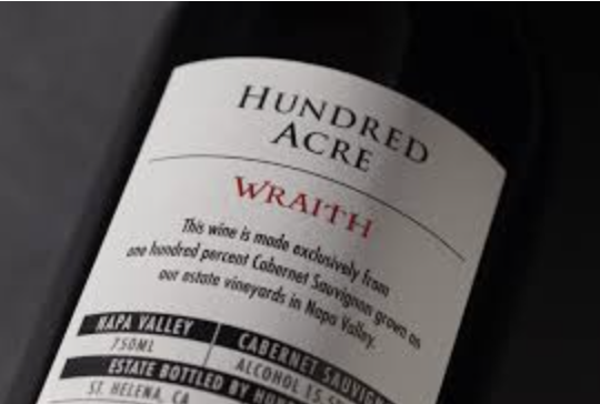 (image for) Hundred Acre Vineyard Cabernet Sauvignon Wraith 2016 (WA 98) (WAS:$950++)